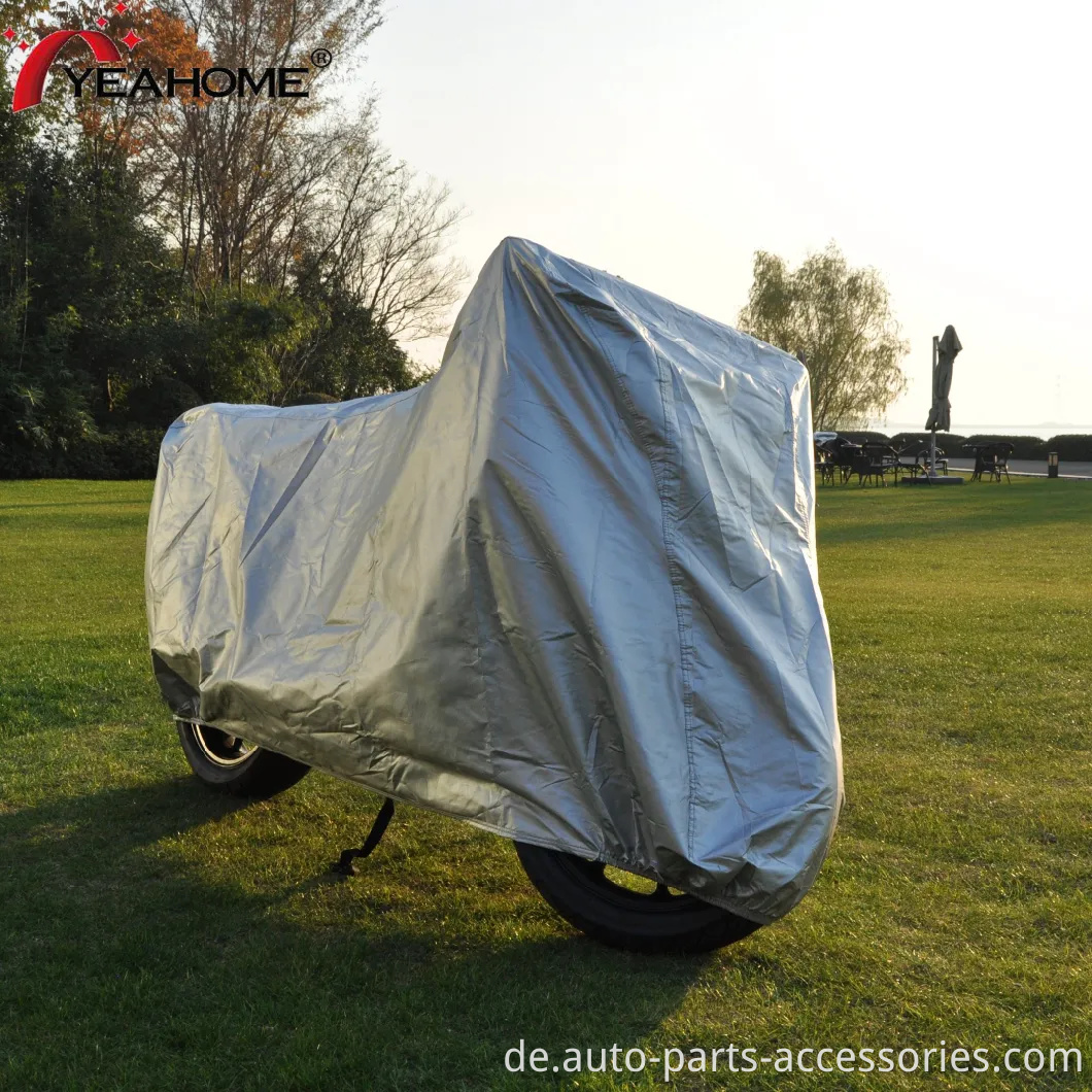 Fleece im Inneren des vollen Schutzes Silber Motorradbedeckung wasserdichte Fahrradabdeckung